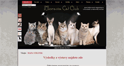 Desktop Screenshot of moraviacatclub.eu